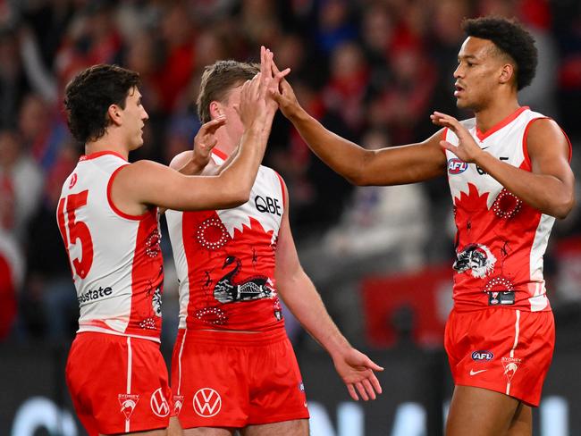 Joel Amartey has helped fill the void left by Lance Franklin in attack. Picture: Morgan Hancock/Getty Images