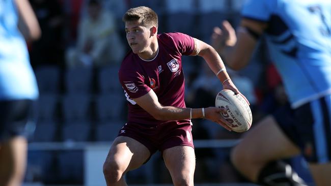 QLD's Josh Lynn during the under 18 ASSRL schoolboy rugby league championship grand final between QLD v NSW CHS from Moreton Daily Stadium, Redcliffe. Picture: Zak Simmonds