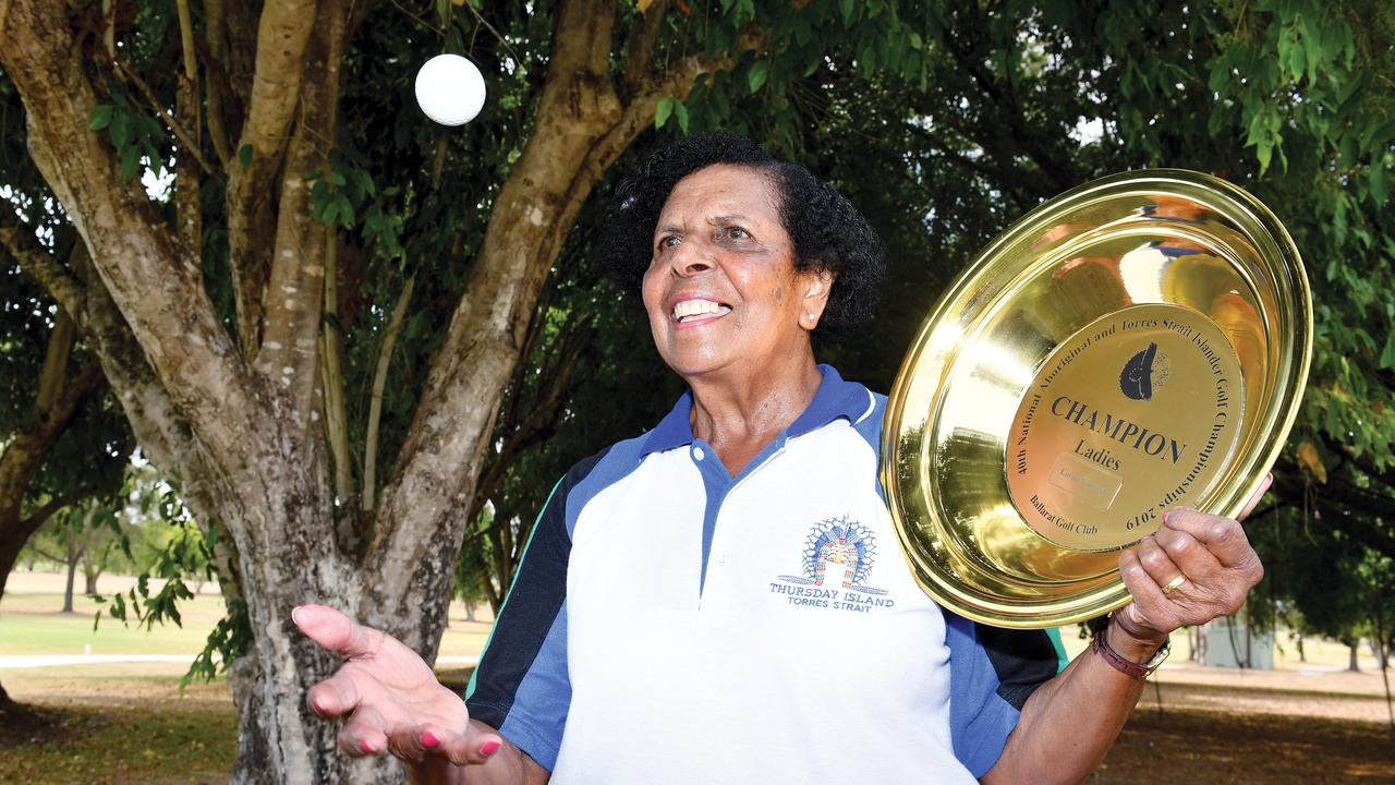 Lorna Forrest won the Australian Indigenous Masters Golf Championship in Ballarat. Picture: Tony Martin
