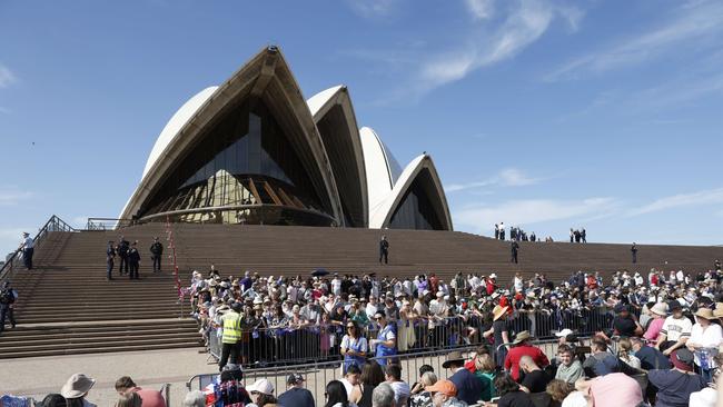 Thousands anxiously waited for the royals to arrive. Picture: NewsWire / Damian Shaw