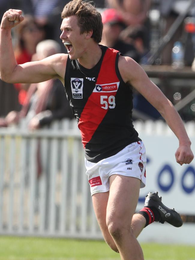 Aaron Heppell is the new skipper of Essendon’s VFL side. Picture: David Crosling