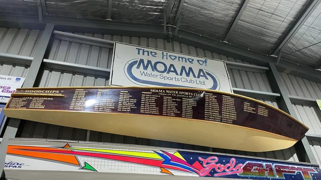 The Moama Water Sports memorial board. Picture: Shane Jones.