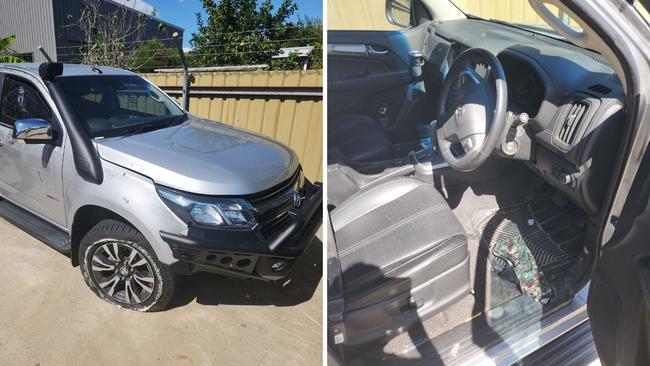 A silver Holden Colorado was stolen from a Kirwan address about 4.20am on July 18. Pictures: Facebook/Carissa Morris