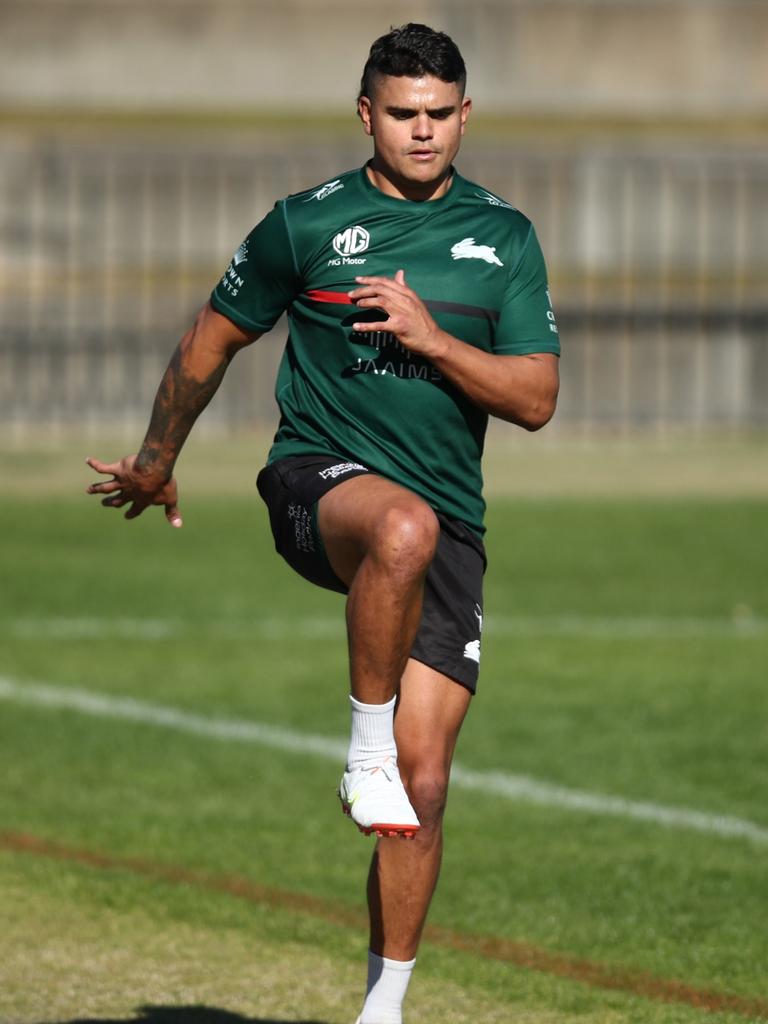 Mitchell returns to Souths training looking lean after his return from the United States. Picture: Getty Images.