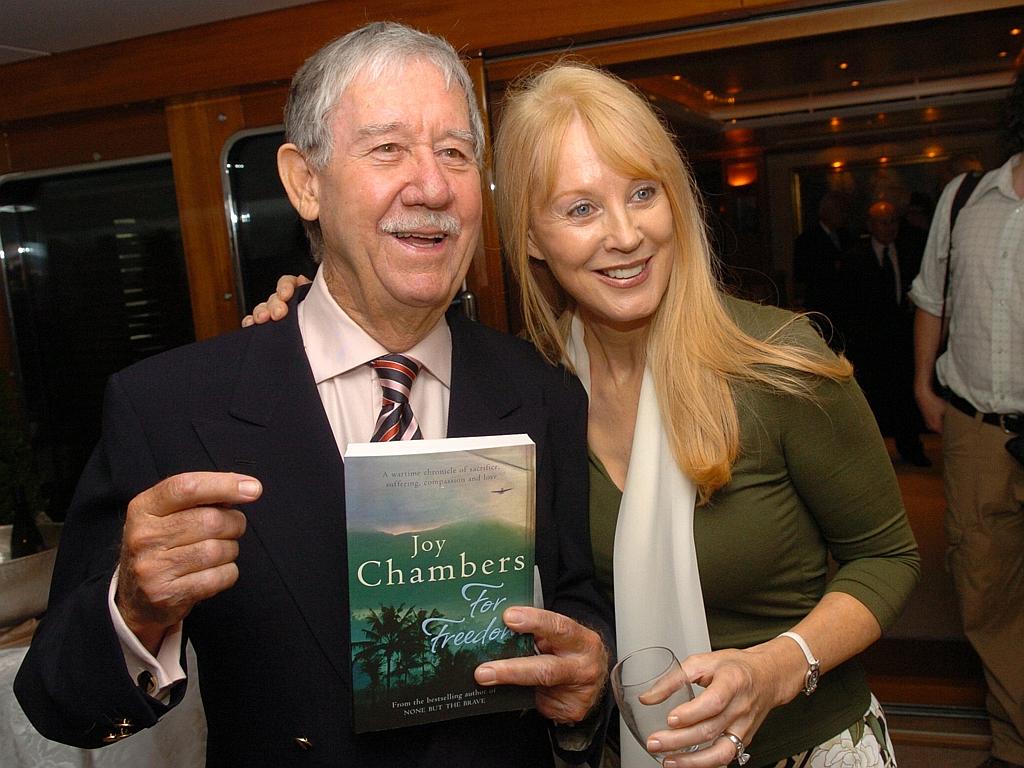 06 Dec 2006 Author Joy Chambers and her husband Reg Grundy at the launch of her book ‘For Freedom’ on their yacht ‘Boadicea’ at Garden Island, Sydney.