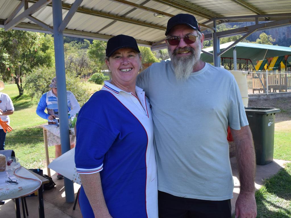 Tracey and Tony Warner at the 100 year celebration of the Springsure Ambulance Station at the Springsure Golf Club on Saturday, May 22. There were historical displays, a vehicle line up, children's activities and more.