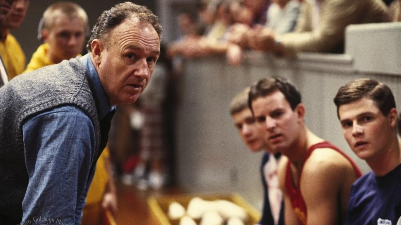 #11: Coach Norman Dale in Hoosiers (1986) - Playing a failed college coach who gets a second chance with a high school basketball program in a small Indiana town, coach Dale inspires his players to become a winning team.