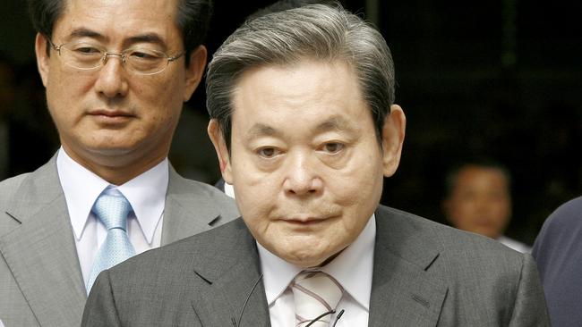 Lee Kun-Hee, pictured in 2008. Picture: AFP