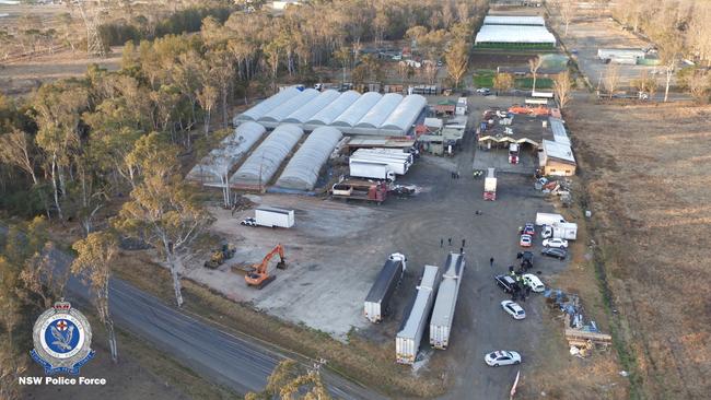 During a search on a rural Kemps Creek property police seized documents, computers and a quad dog trailer, shortly before Afram was charged. Picture: NSW Police