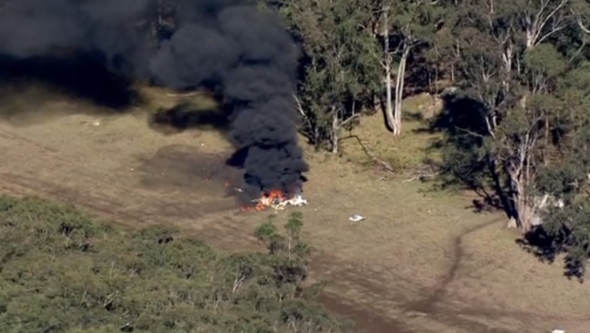 Emergency Services are on the scene of a helicopter crash in Sydney's north. Picture: Supplied.