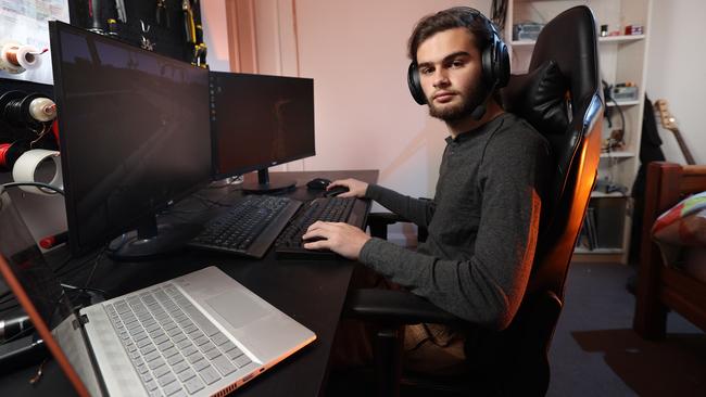 Tom Eisner, 16, is banking on a big future with the new computer courses added to the HSC. Picture: Richard Dobson