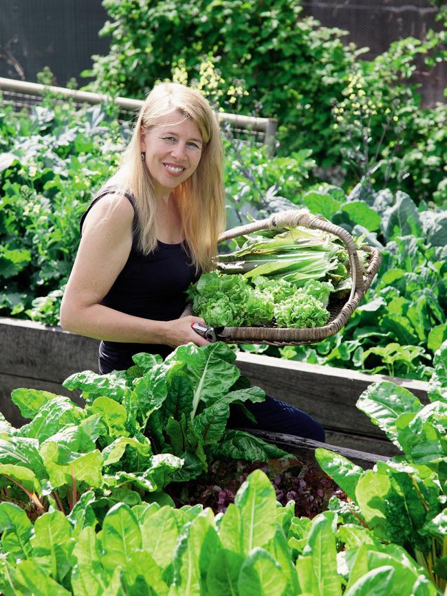 Brigid Kennedy gathering produce from her garden at The Loch. Picture: Supplied