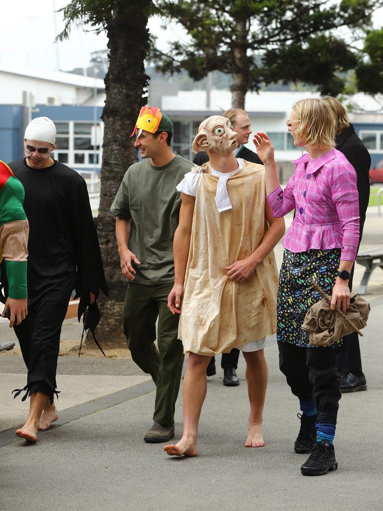 Players arriving for the Cats Mad Monday. Picture: Alison Wynd