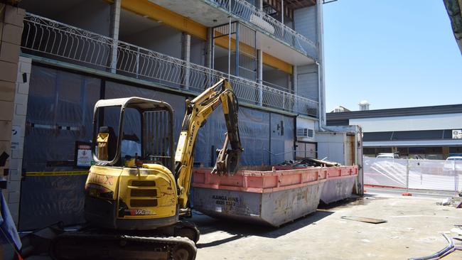 Machinery on site at the rear units at the back of the Leichhardt Hotel.