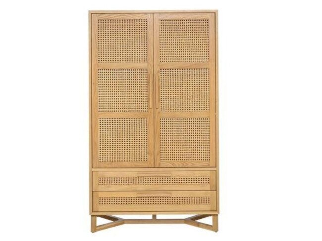 Raffles 2 Door Wardrobe in Honey