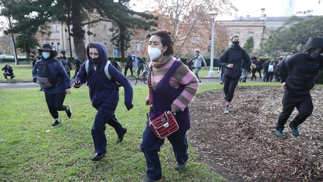 Blockade Australia protesters took over the city in what was meant to be a week of protests. Picture: John Grainger.