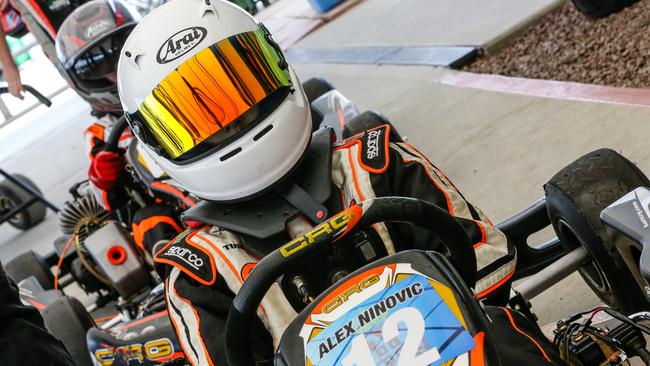 Karting driver Alex Ninovic. Picture credit: Ben Roehlen/Pace Images.