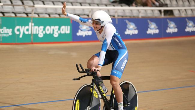 Ashlee Ankudinoff took out the Women's Individual Pursuit. Picture: Stephen Laffer