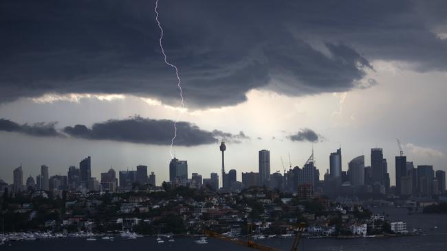 Sydney during a recent storm. Picture: Christian Gilles