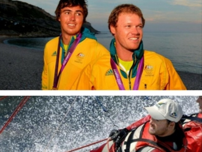 Sailing's dream team of Nathan Outteridge and Iain Jensen, top, and Glenn Ashby, bottom, will race together for the first time.