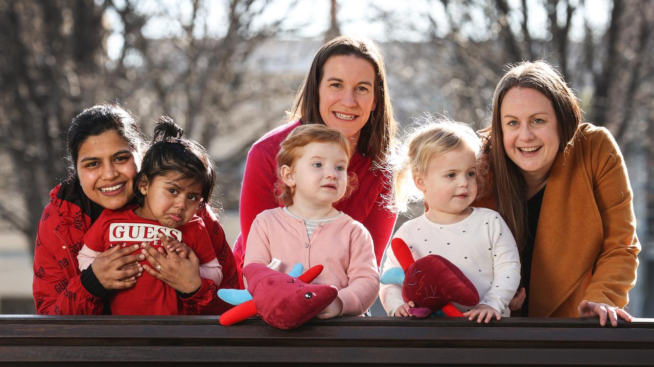 The girls with their loving mums: Ashleen Kainth with Amandeep Kaur Kainth, Zoe Gallacher with Catherine Williams and Riley Swander with Katrine Swander. Picture: David Caird