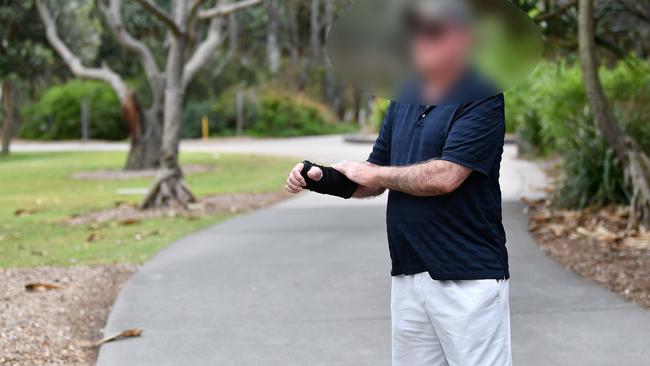 A 75-year-old Veteran is pushing for rules to be enforced on motorised scooter and bike users after a traumatic experience on a Mooloolaba footpath.