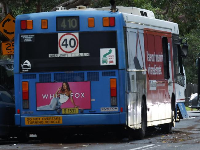 SYDNEY, AUSTRALIA, MARCH 20, 2024. Scene on Seventh Avenue in Campsie where more than a dozen people were injured after two buses and a car crashed in Sydney's south-west. Picture: NCA NewsWire/ Jonathan Ng