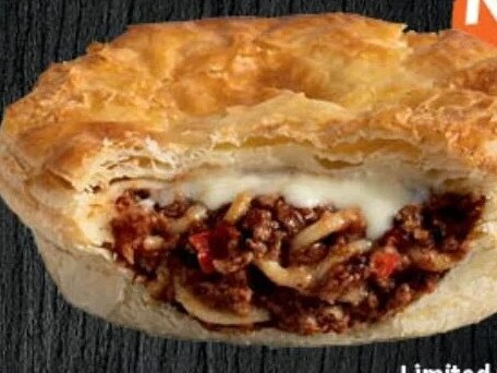 Spag Bol and Cheese pie. Picture: Z Energy