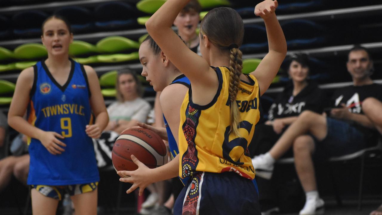 Basketball Queensland under-14 girls state championships, Division 2, Townsville Lightning versus Gladstone Power at CQUniversity in Rockhampton on June 30, 2024.
