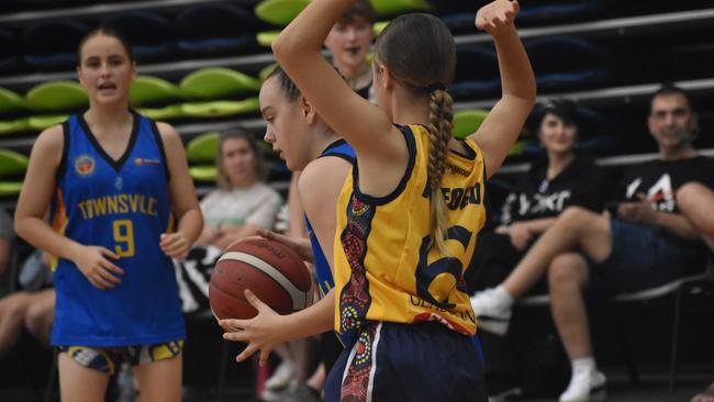 Basketball Queensland under-14 girls state championships, Division 2, Townsville Lightning versus Gladstone Power at CQUniversity in Rockhampton on June 30, 2024.