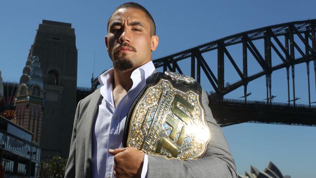 Robert Whittaker wants a Comm Games medal to go with his UFC belt. Picture: AAP