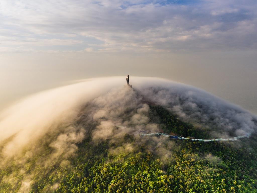Ba Den Mountain is the tallest mountain in Vietnam’s Mekong Delta. At its summit stands a 72m-tall Bodhisattva statue, the biggest of its type in Asia. Picture: Tran Tuan Viet