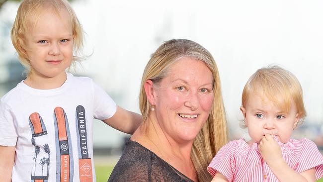 Kirsten Will has two children Cooper and Ava, all were conceived at the same time, from the same cycle of IVF — but born years apart. Picture: Mark Stewart