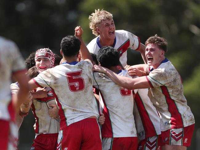 Laurie Daley Cup grand final,Colts celebrate Monaro Colts vs Northern Tigers at Cessnock Sportsground, Sunday 24th Mach 2024.pic Sue Graham