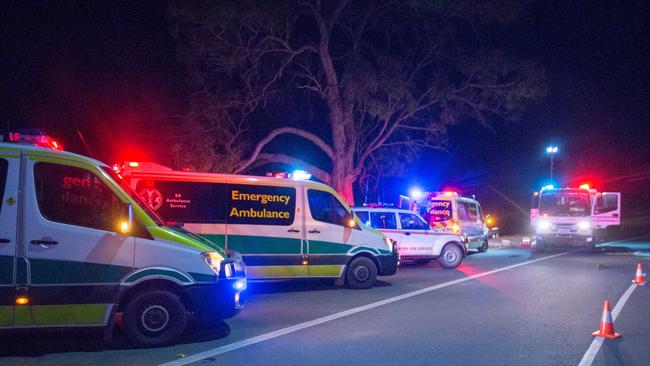 Emergency Services at the scene of the accident, which happened in the early hours of Saturday morning. Photo Graeme Mellor Photography