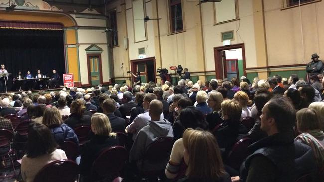 Leichhardt Town Hall Meeting on June 16, 2015 about the WestConnex route.