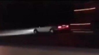 The car is filmed driving towards oncoming traffic on what looks like the M5. Picture: Snapchat