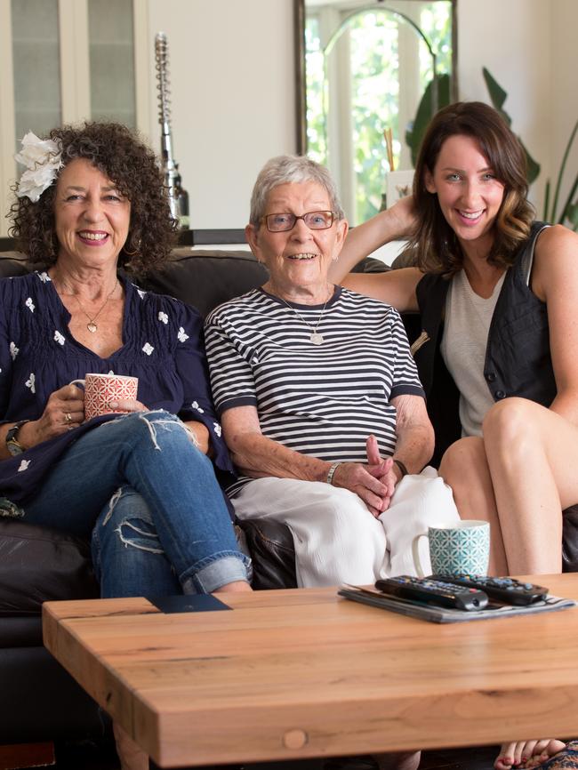 The Silbery family of Melbourne, including three generations of women, Kerry, Isabelle and Emily. (Pic: Supplied)