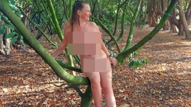 Helen has a had postman wave at her while on a naked hike. Picture: Helen Berriman