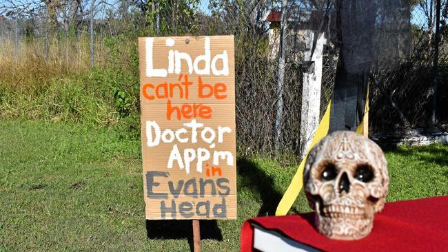 Linda couldn&#39;t be at the protest, she had a doctor&#39;s appointment. Picture: Susanna Freymark