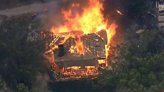 Bunyip State Park fire: Devastating scenes today as homes were lost. Picture: Nine News Melbourne @9NewsMelb