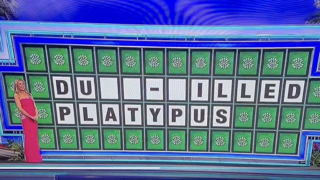 The answer was duck-billed, not duck-filled.