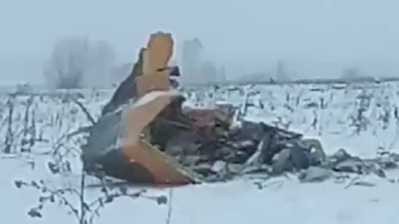 The crashed plane.