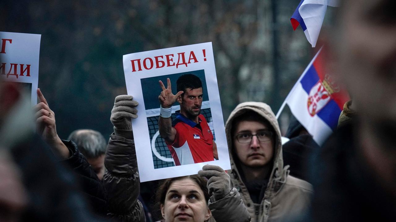 Protests have been held in Melbourne and Serbia. Picture: Oliver Bunic / AFP