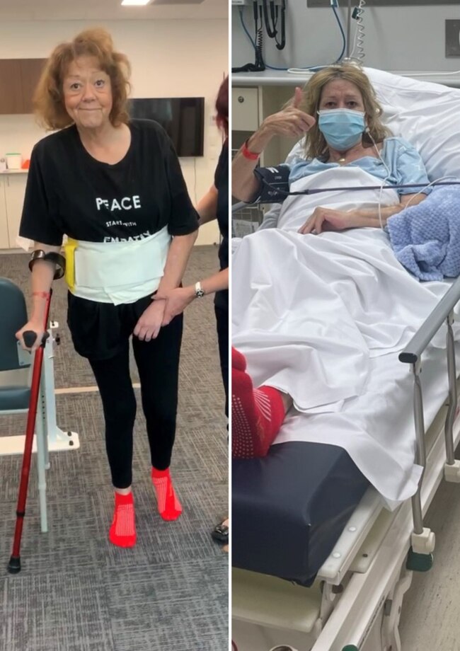 Mrs McCamley spent nearly six months at the Princess Alexandra Hospital, with doctors saying she would never walk again.