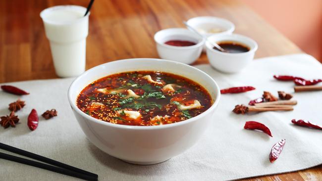 Hot-sour dumpling soup is a must order. Picture Rebecca Michael.