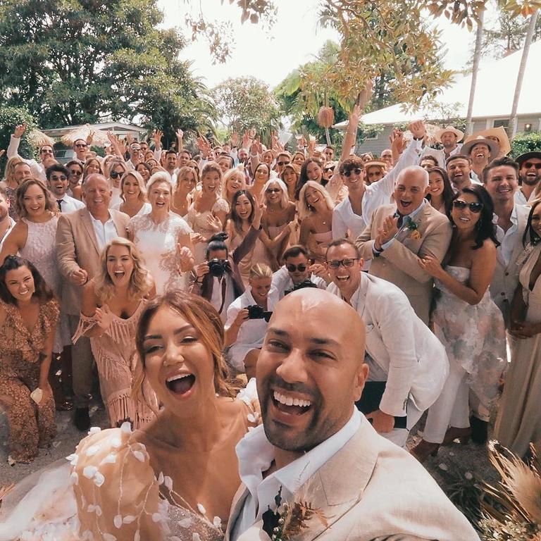 Kane Vato and Pia Muehlenbeck made headlines in 2018 for requesting guests stick to a colour palette. Picture: Instagram/@kanevato