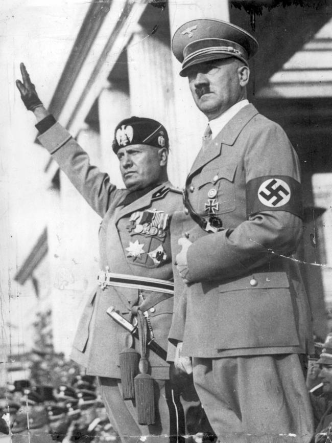 Benito Mussolini and Adolf Hitler in 1937