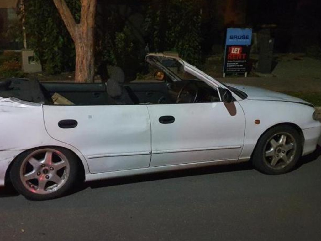 The homemade convertible caught the attention of police after running a red light. Picture: SA Police