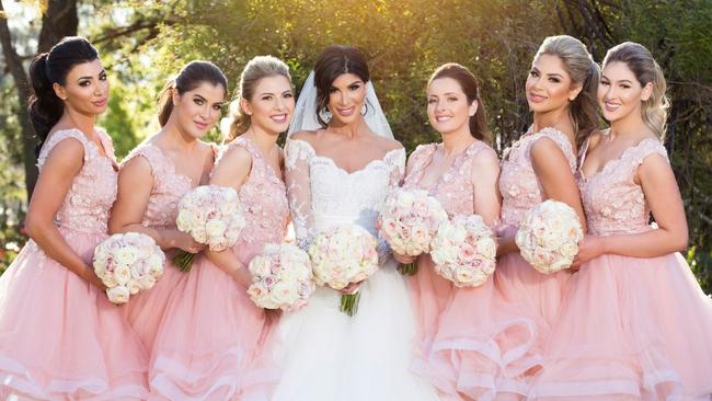 Kat Mehajer and her bridesmaids. Picture: supplied